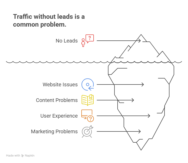 Why Am I Getting Traffic but No Leads? 40 Reasons & Fixes