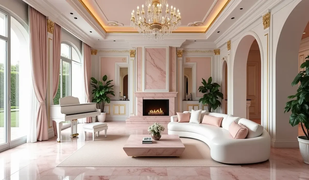 Luxury Pink & White Theme House