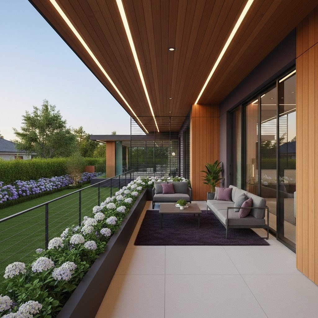 The Violet, Plum, and Oak Theme Villa – Balcony with an Amazing Seating Area - 5