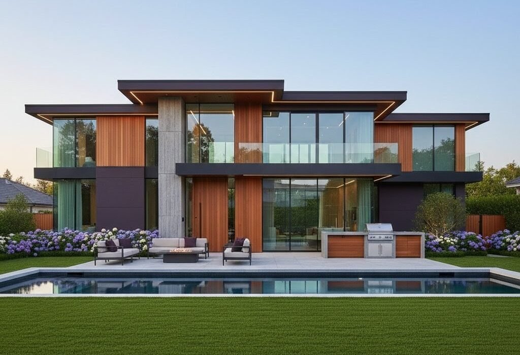 The Violet, Plum, and Oak Theme Villa – Backyard with Beautiful Plantation and Swimming Pool - 9